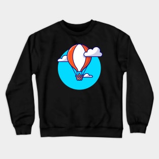 Hot Air Balloon Cartoon Vector Icon Illustration Crewneck Sweatshirt